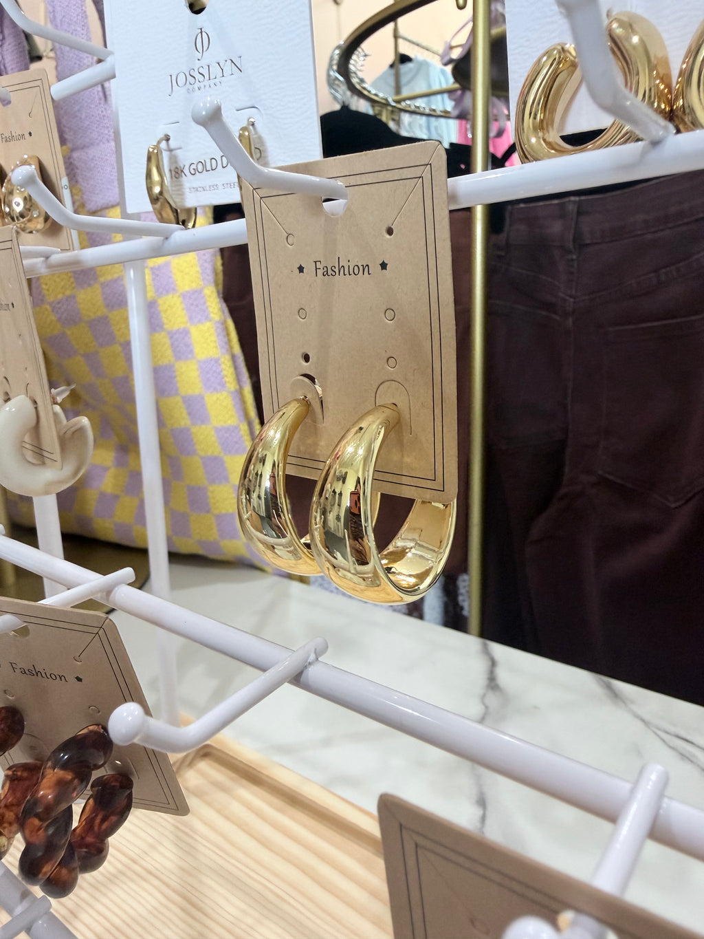 Golden Glow Teardrop Hoops