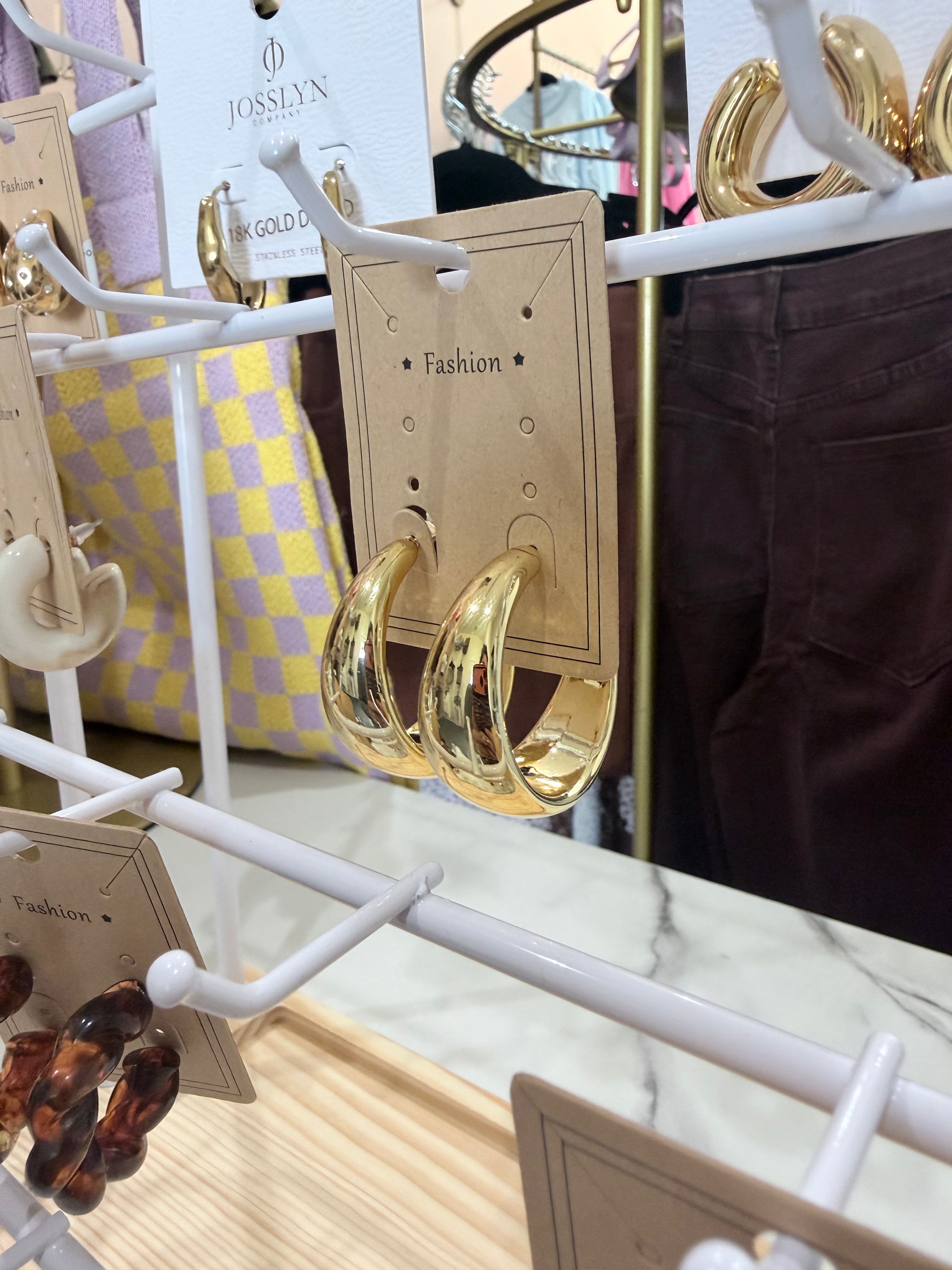Golden Glow Teardrop Hoops