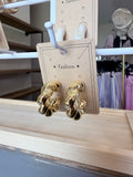 Golden Knot Statement Earrings